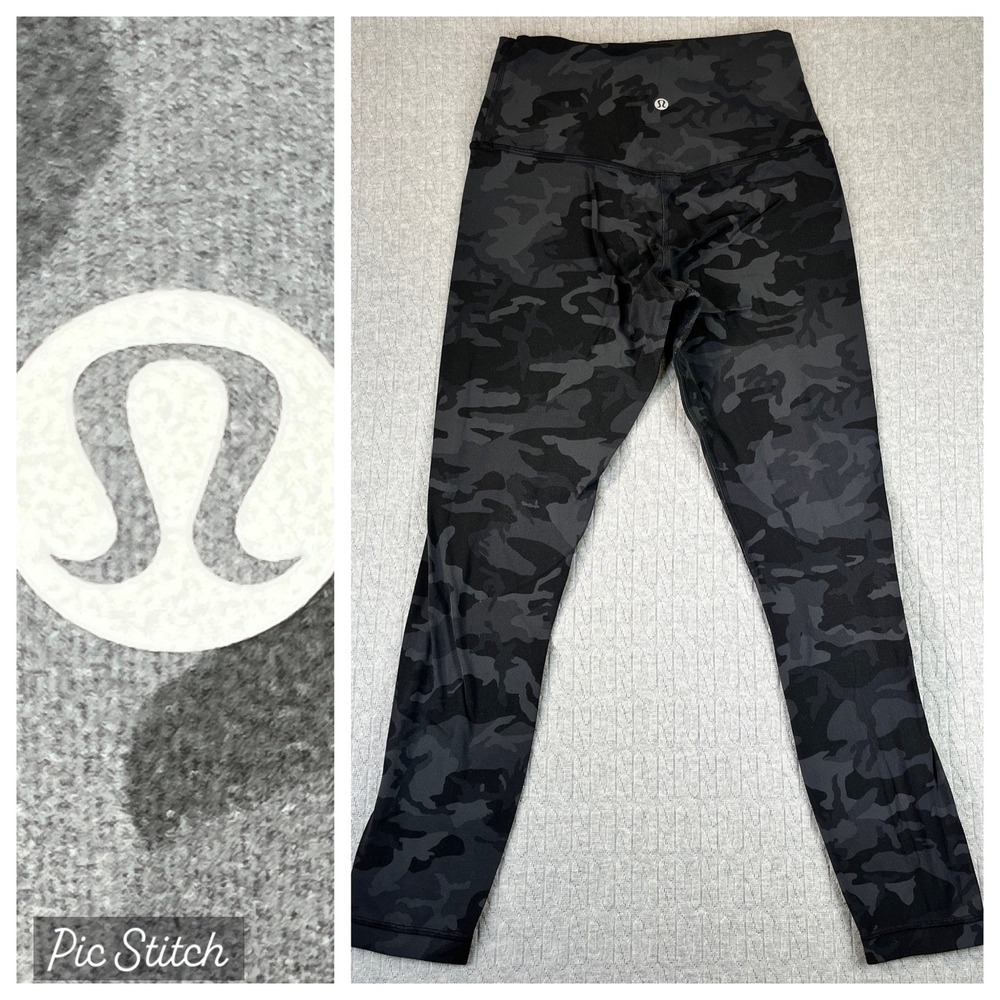 Lululemon Camo High Rise Leggings Yoga‎ Pants Women 22X25 Athletic Activewear